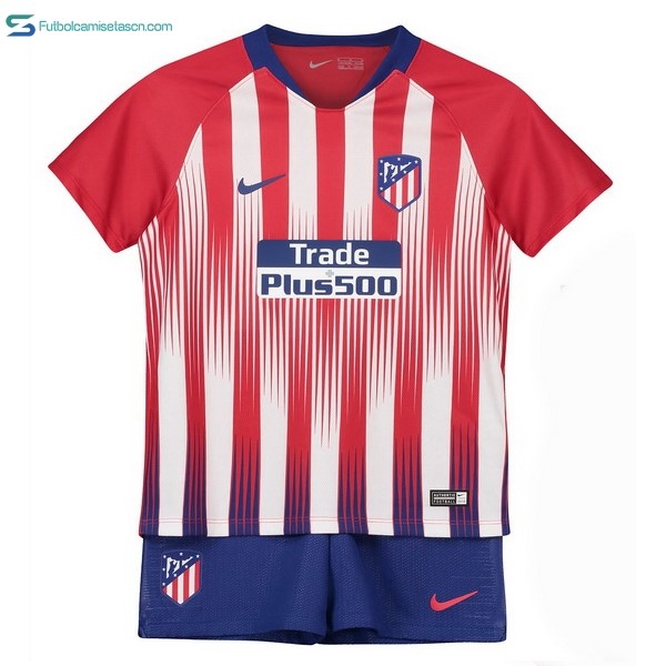 Camiseta Atlético de Madrid 1ª Niños 2018/19 Marino Rojo
